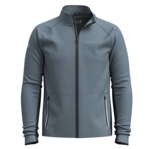 Smartwool Men Active Fleece Full Zip Jacket Pewter Blue L 02621-L88